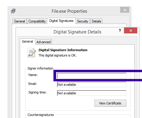 Screenshot of the Get Aura Inc certificate
